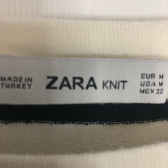 Zara Knit Loose Stripe Slouchy Shoulder Medium - Picture 7 of 10
